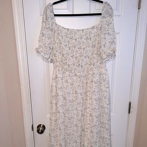 White Floral Dress